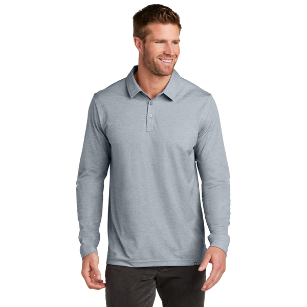 TravisMathew® Oceanside Cotton/Poly Heather Long Sleeve Men's Polo