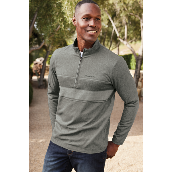 TravisMathew® Balboa Chest Stripe Poly/Spandex Men's 1/4 Zip