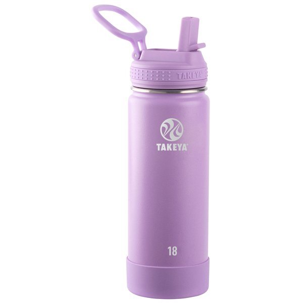 Takeya® Actives Straw Lid Stainless Steel Bottle, 18oz.