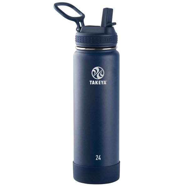 Takeya® Actives Straw Lid Stainless Steel Bottle, 24oz.