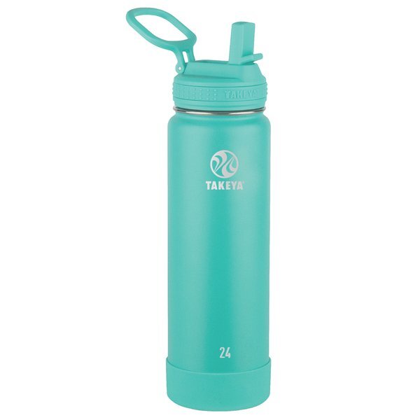 Takeya® Actives Straw Lid Stainless Steel Bottle, 24oz.