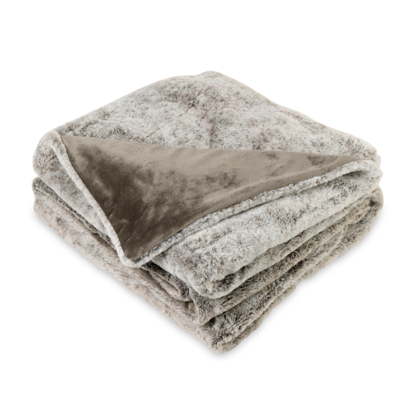 Luxe Faux Fur Throw Blanket, 50" x 70"
