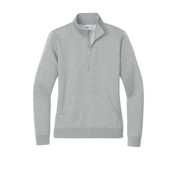Nike® Club Fleece Tri-Blend Sleeve Swoosh Ladies' 1/2 Zip
