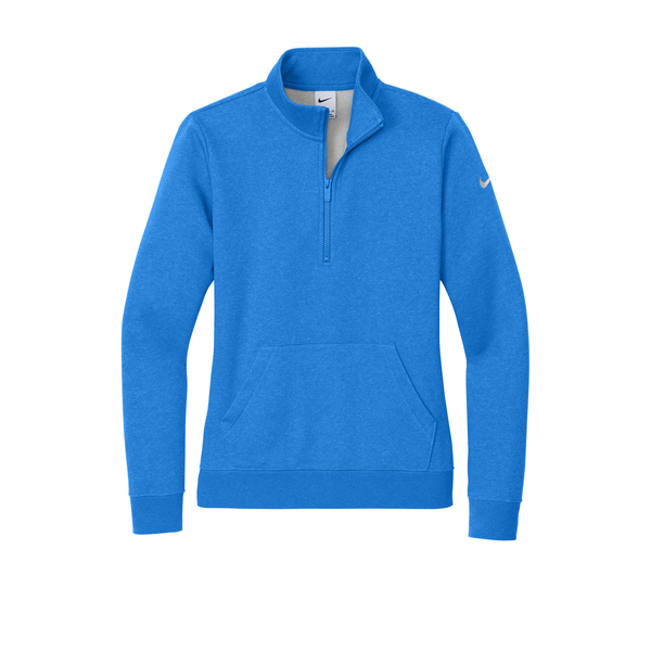 Nike® Club Fleece Tri-Blend Sleeve Swoosh Ladies' 1/2 Zip