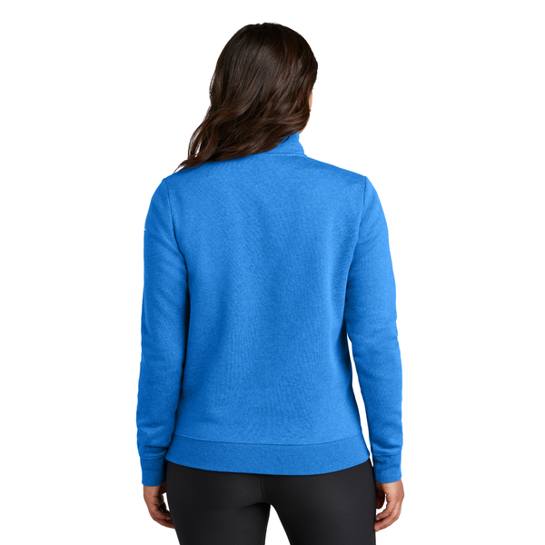 Nike® Club Fleece Tri-Blend Sleeve Swoosh Ladies' 1/2 Zip