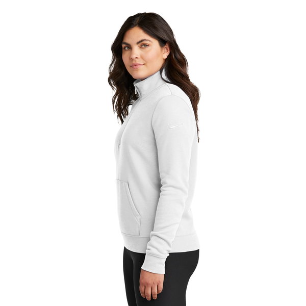 Nike® Club Fleece Tri-Blend Sleeve Swoosh Ladies' 1/2 Zip