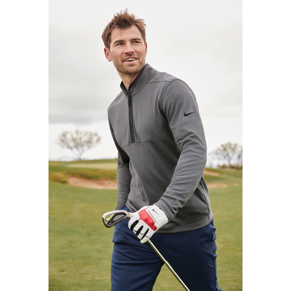 Nike® Textured Polyester 1/2 Zip Men's Cover Up