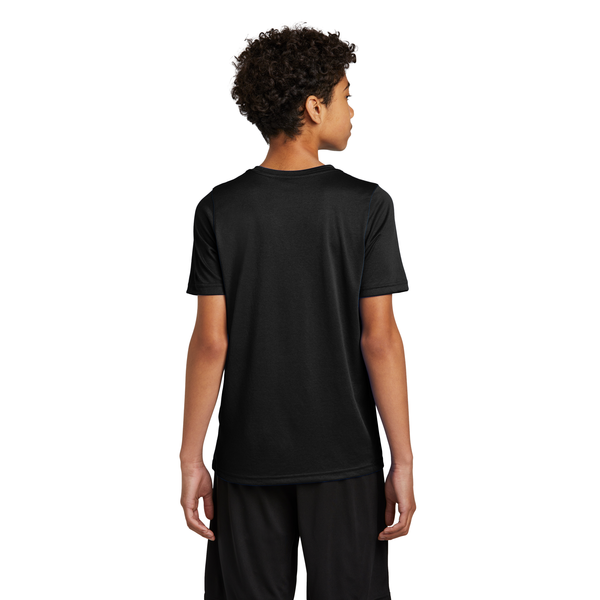 Nike® Swoosh Sleeve Recycled Poly rLegend Youth Tee