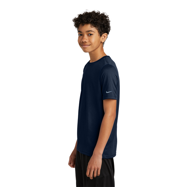 Nike® Swoosh Sleeve Recycled Poly rLegend Youth Tee