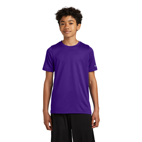 Nike® Swoosh Sleeve Recycled Poly rLegend Youth Tee