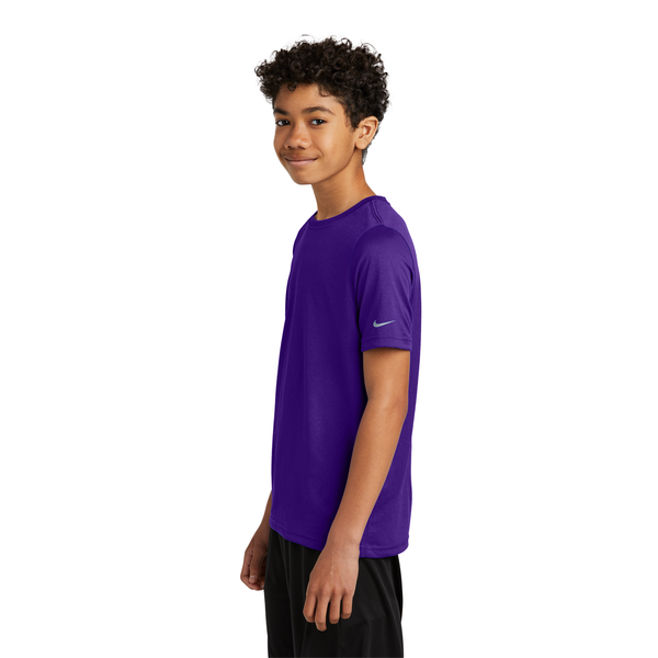 Nike® Swoosh Sleeve Recycled Poly rLegend Youth Tee