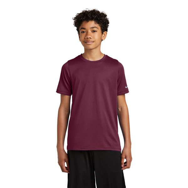 Nike® Swoosh Sleeve Recycled Poly rLegend Youth Tee