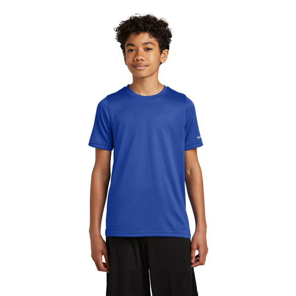 Nike® Swoosh Sleeve Recycled Poly rLegend Youth Tee