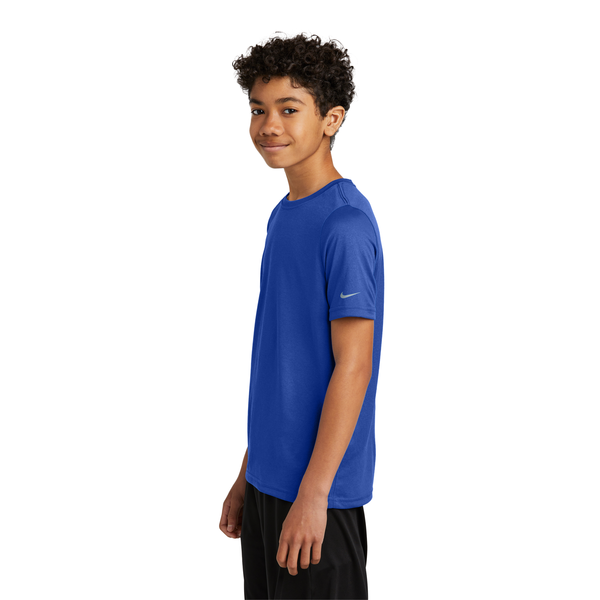Nike® Swoosh Sleeve Recycled Poly rLegend Youth Tee
