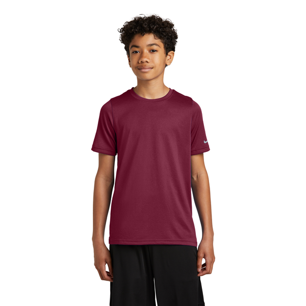 Nike® Swoosh Sleeve Recycled Poly rLegend Youth Tee