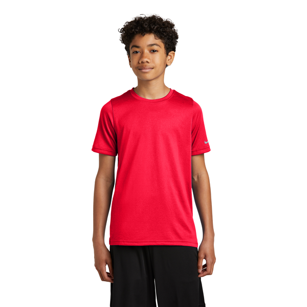 Nike® Swoosh Sleeve Recycled Poly rLegend Youth Tee