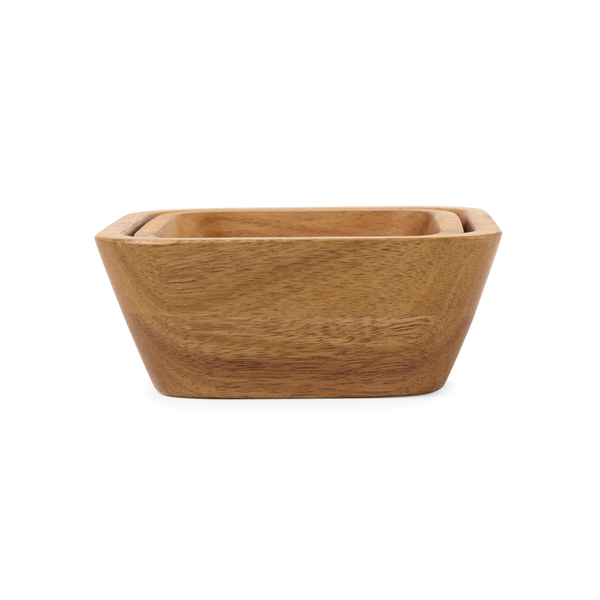 La Cuisine Acacia Wood Nesting Snack Bowl Set