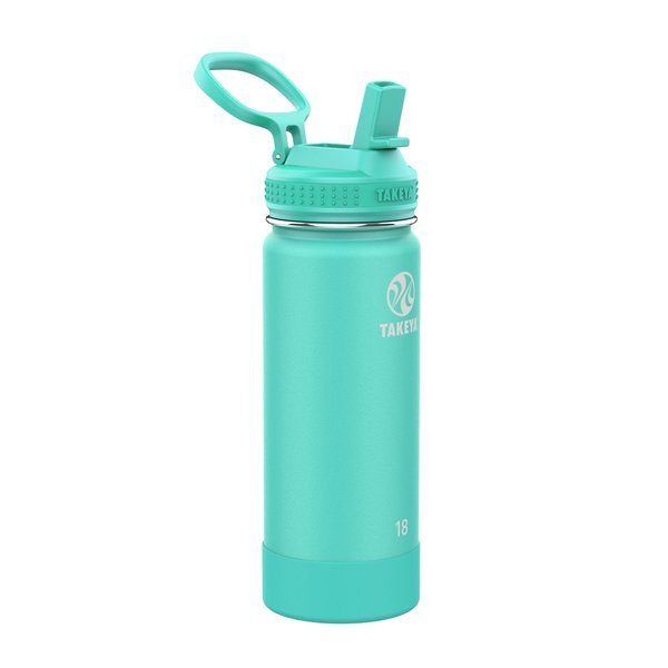 Takeya® Actives Straw Lid Stainless Steel Bottle, 18oz.