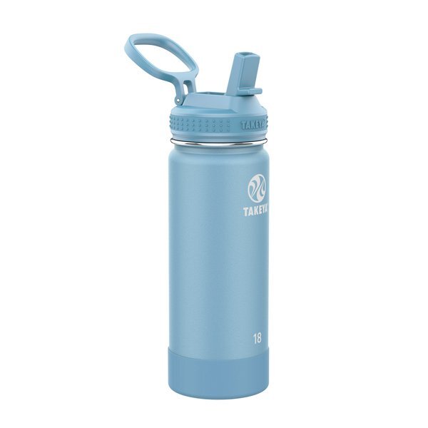 Takeya® Actives Straw Lid Stainless Steel Bottle, 18oz.