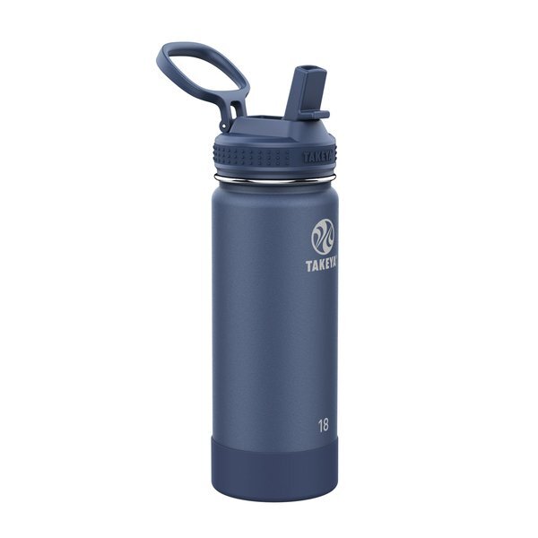 Takeya® Actives Straw Lid Stainless Steel Bottle, 18oz.