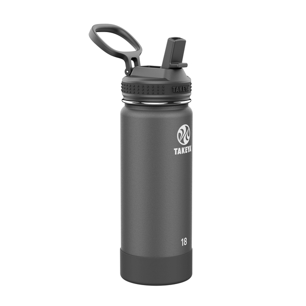 Takeya® Actives Straw Lid Stainless Steel Bottle, 18oz.