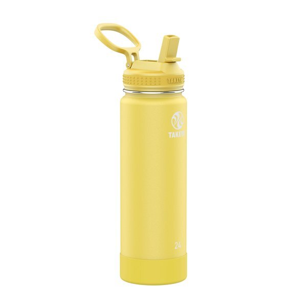 Takeya® Actives Straw Lid Stainless Steel Bottle, 24oz.