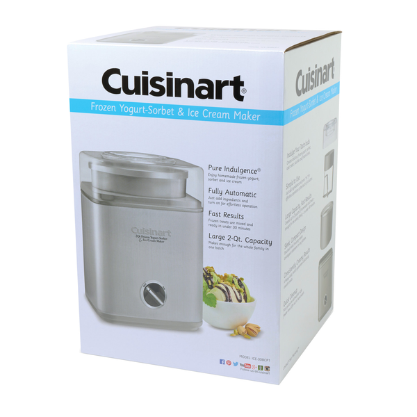 Cuisinart® Pure Indulgence™ 2 Quart Frozen Yogurt Sorbet & Ice Cream Maker