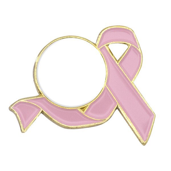 Awareness Ribbon Lapel Pin, Round