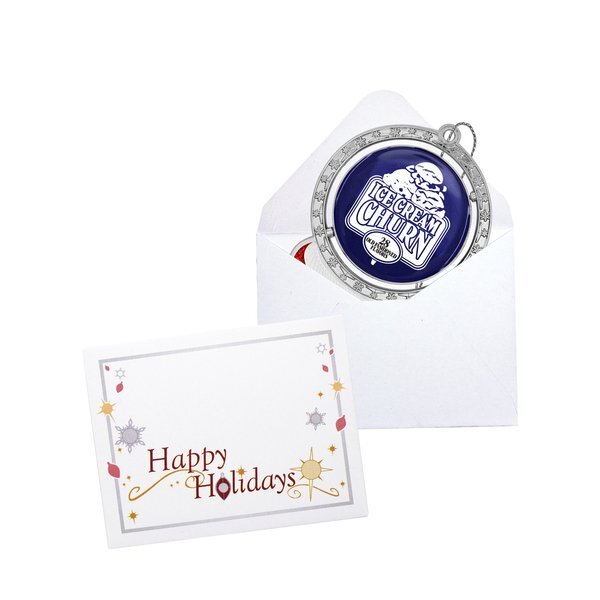 Snow Globe Spinner Die Cast Holiday Ornament
