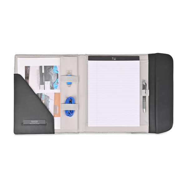Travis & Wells® Lennox Recycled Nylon Padfolio