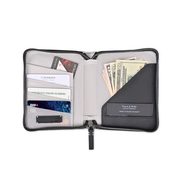 Travis & Wells® Lennox Recycled Nylon Passport Wallet