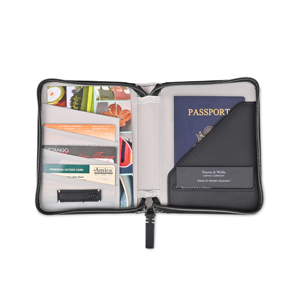 Travis & Wells® Lennox Recycled Nylon Passport Wallet
