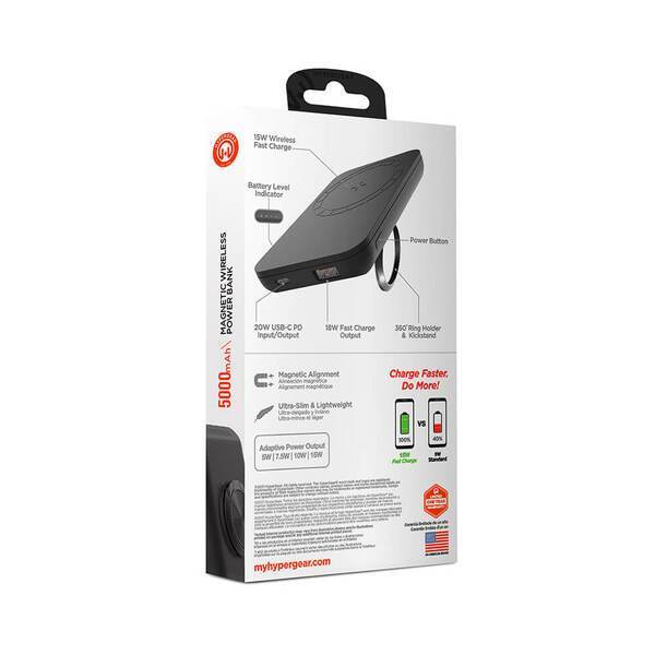 Hypergear Magnetic Wireless iPhone® 12+ Power Bank, 5000mAh
