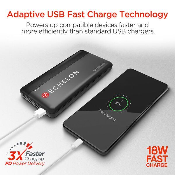 Hypergear Fast Charge Power Bank w/ USB-C, 10000mAh