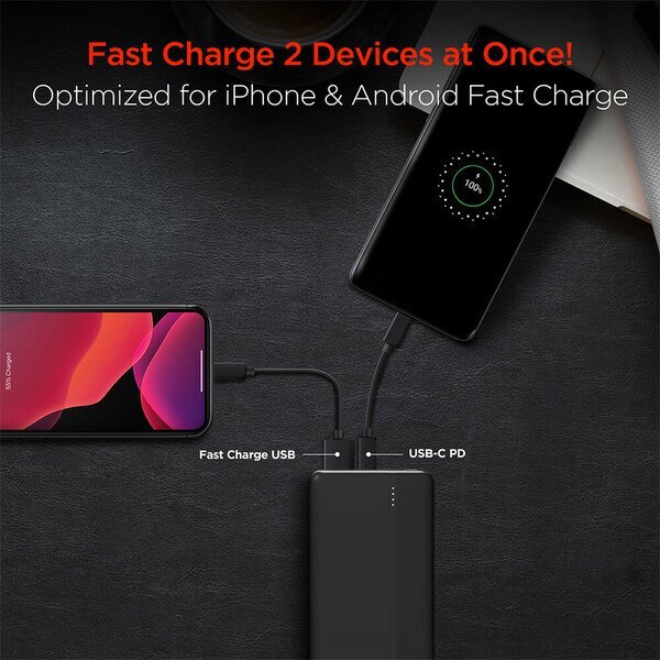 Hypergear Fast Charge Power Bank w/ USB-C, 10000mAh