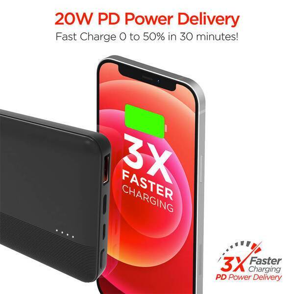 Hypergear Fast Charge Power Bank w/ USB-C, 10000mAh