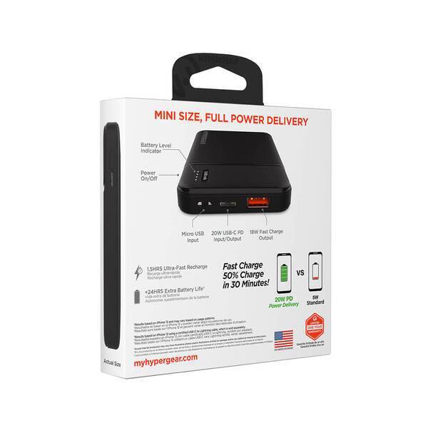 Hypergear Powerpack Mini 20W PD Power Bank, 5000mAh