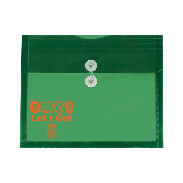 Translucent Poly Side Open Envelope w/ String-Tie Closure & Gusset