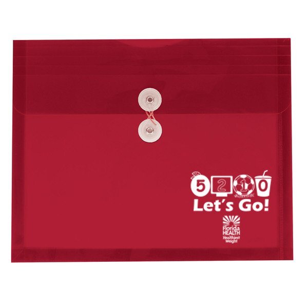 Translucent Poly Side Open Envelope w/ String-Tie Closure & Gusset