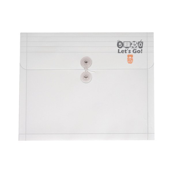 Translucent Poly Side Open Envelope w/ String-Tie Closure & Gusset