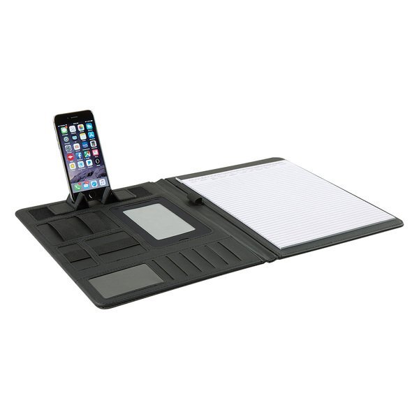 Heathered Polyester Padfolio, 9-1/2" x 13"