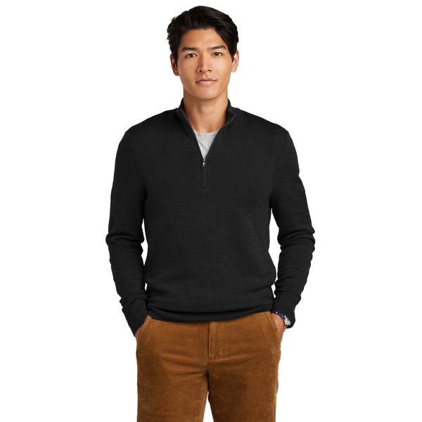 Brooks Brothers® Washable Merino Wool Birdseye Men's 1/4 Zip Sweater