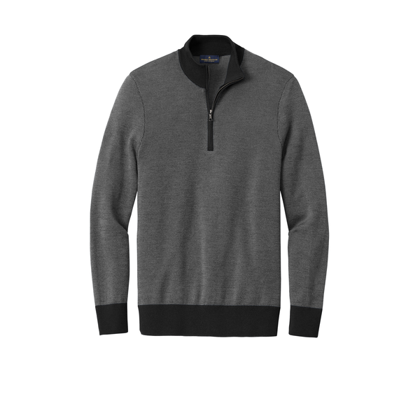 Brooks Brothers® Washable Merino Wool Birdseye Men's 1/4 Zip Sweater