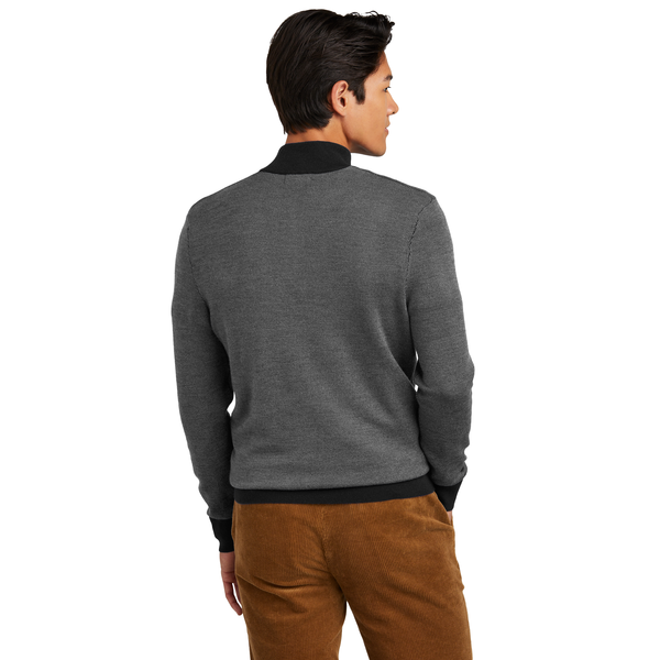 Brooks Brothers® Washable Merino Wool Birdseye Men's 1/4 Zip Sweater