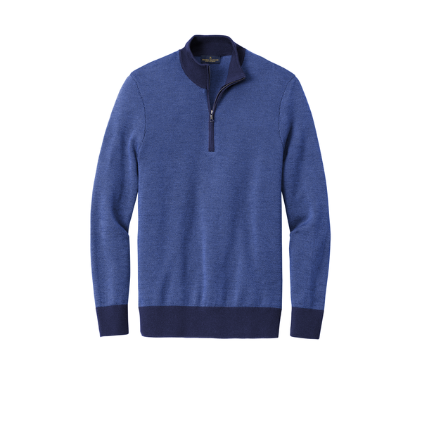Brooks Brothers® Washable Merino Wool Birdseye Men's 1/4 Zip Sweater