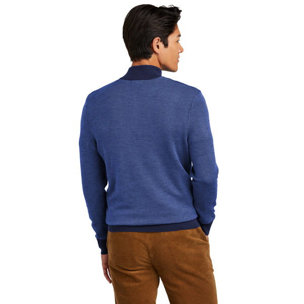 Brooks Brothers® Washable Merino Wool Birdseye Men's 1/4 Zip Sweater