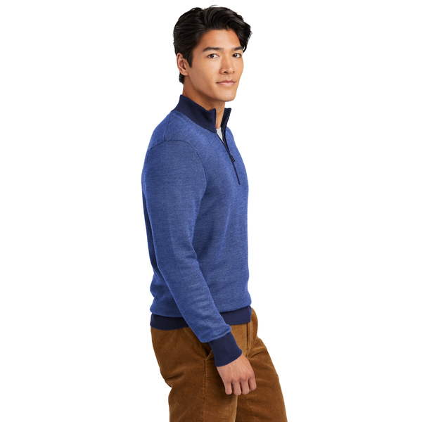 Brooks Brothers® Washable Merino Wool Birdseye Men's 1/4 Zip Sweater