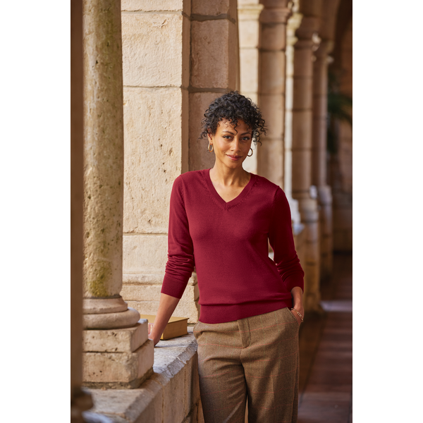 Brooks Brothers® Washable Merino Wool V-Neck Ladies' Sweater