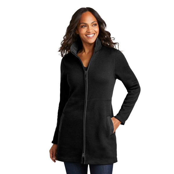 Port Authority® Arc Sweater Fleece Ladies' Long Jacket