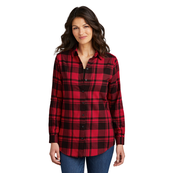 Port Authority® Plaid Cotton/Poly Flannel Ladies' Tunic
